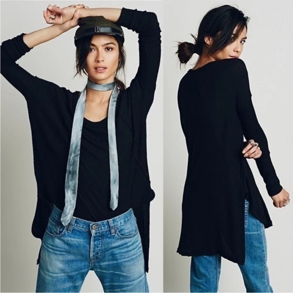 Free People Ventura high low thermal top S